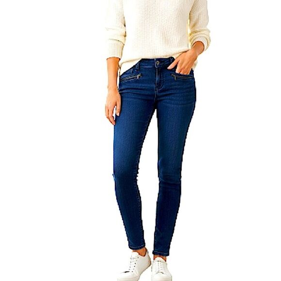 Lucky Brand Blue Denim Zip Pocket Brooke Legging Jean Size 25 - Picture 1 of 9